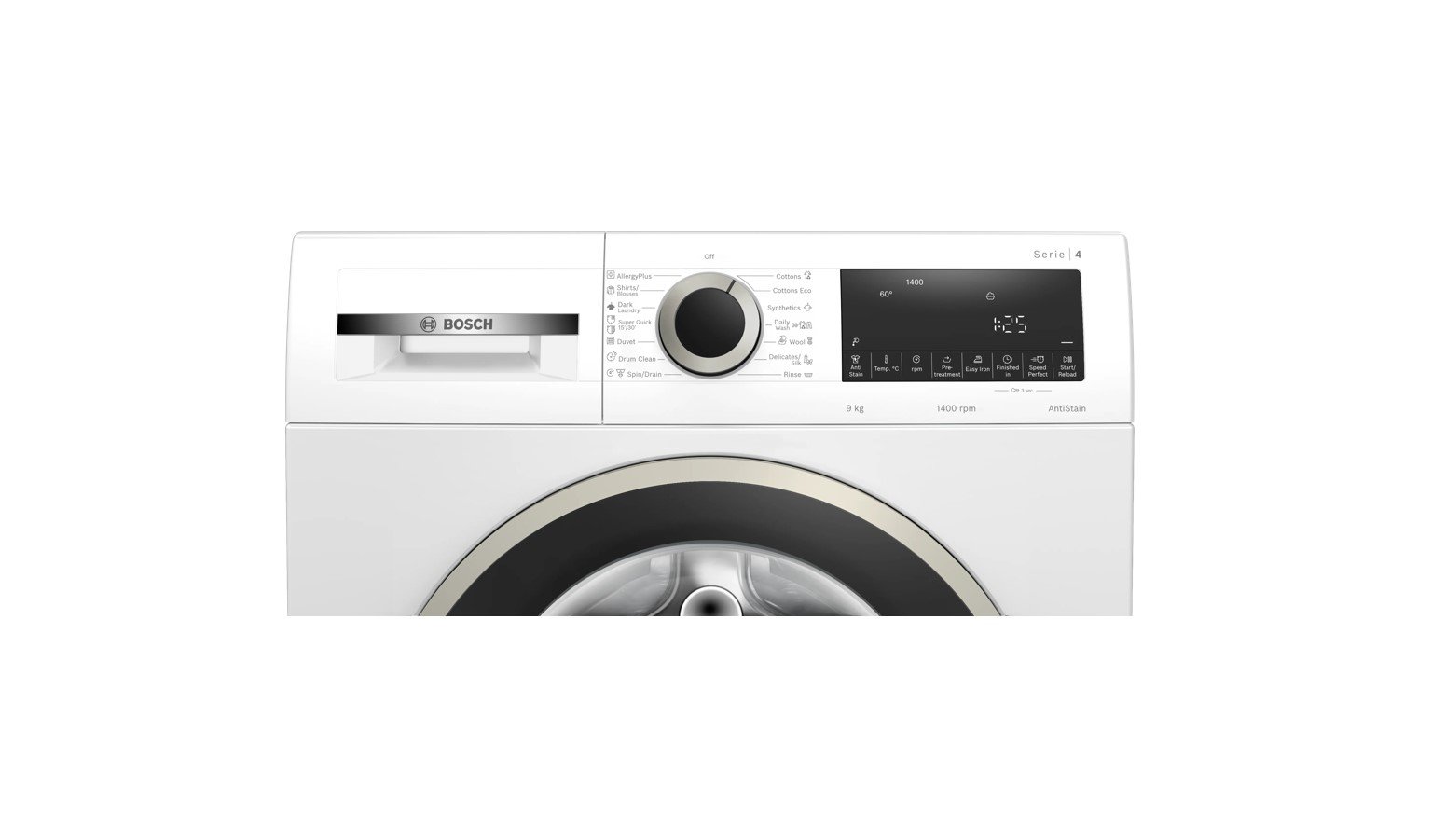 Bosch Series 4 9 KG Front Load Washing Machine - White (WGA14400SG) - Image 3