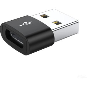 USB to USB C Adapter Type C Female to a Male Charger Converter (Black)